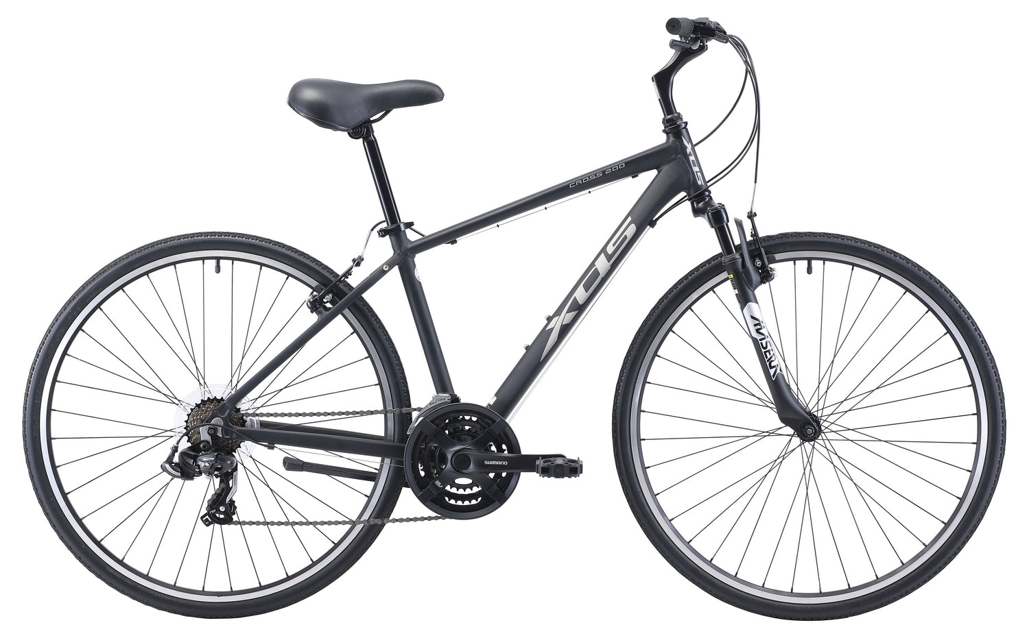 XDS Cross 200 21sp Comfort Hybrid Bike // Matte Black