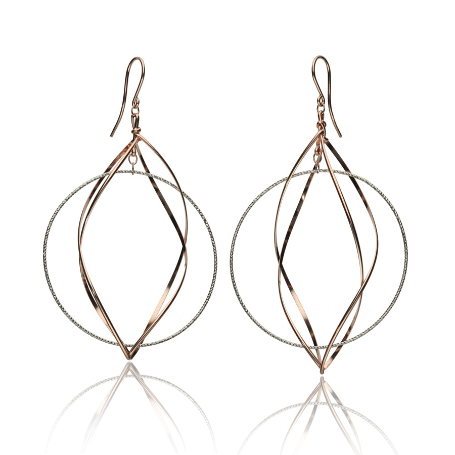 K14GF 白銀に舞う華びら ピアス｜GFP1333PW