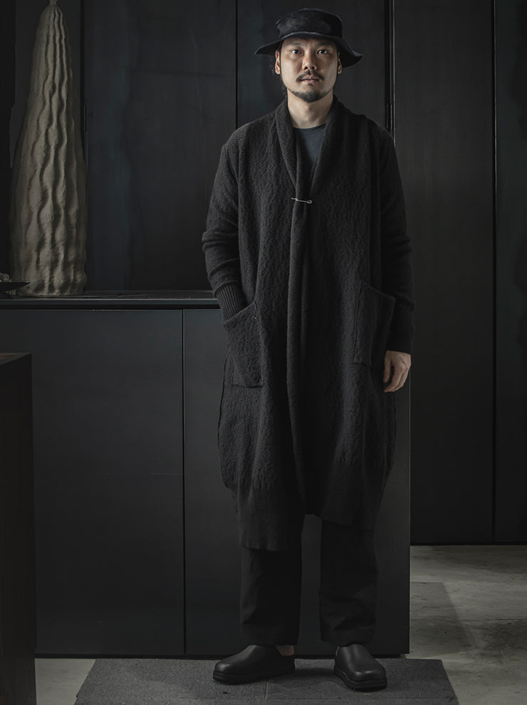 DANIEL ANDRESEN GREEN ロングニットカーディガン / BLACK