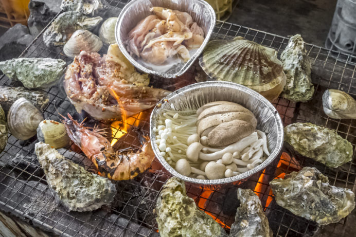 大村湾漁協直売所】（時津）でカキ焼き！