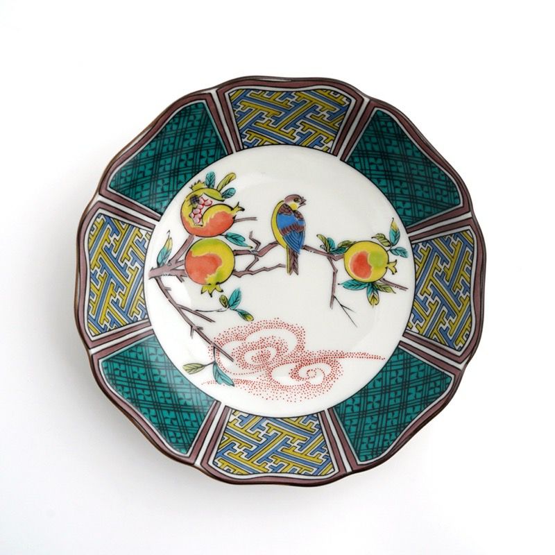 九谷焼 伝統柄 【九谷焼】4.5号皿揃 花鳥絵変り〈5枚〉 |皿や鉢など和