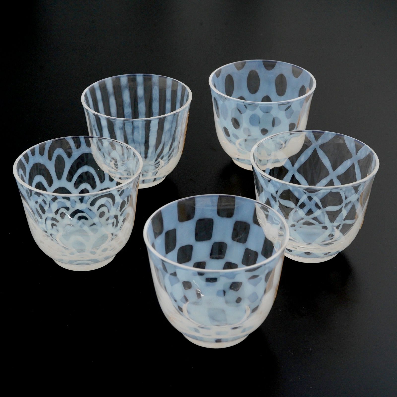 廣田硝子 【廣田硝子】大正浪漫 冷茶 五客揃〈5個〉 |皿や鉢など和食器