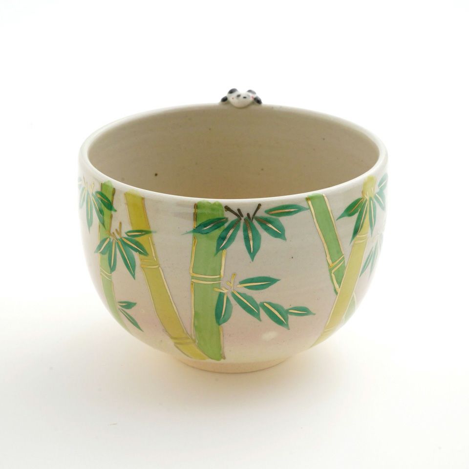 京焼・清水焼（京都府） 【京焼・清水焼】笹パンダ 抹茶碗〈1個〉 |皿