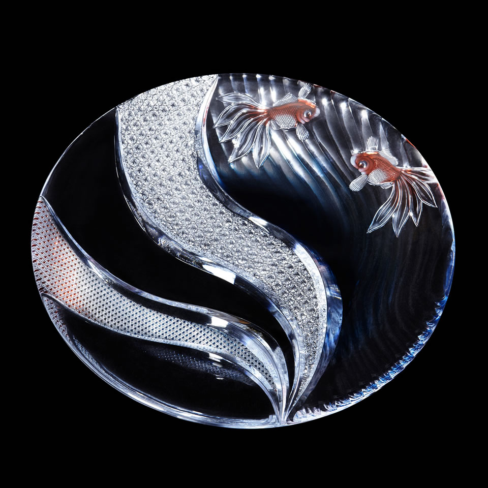 流金 ◇ 大皿｜江戸切子 切子や