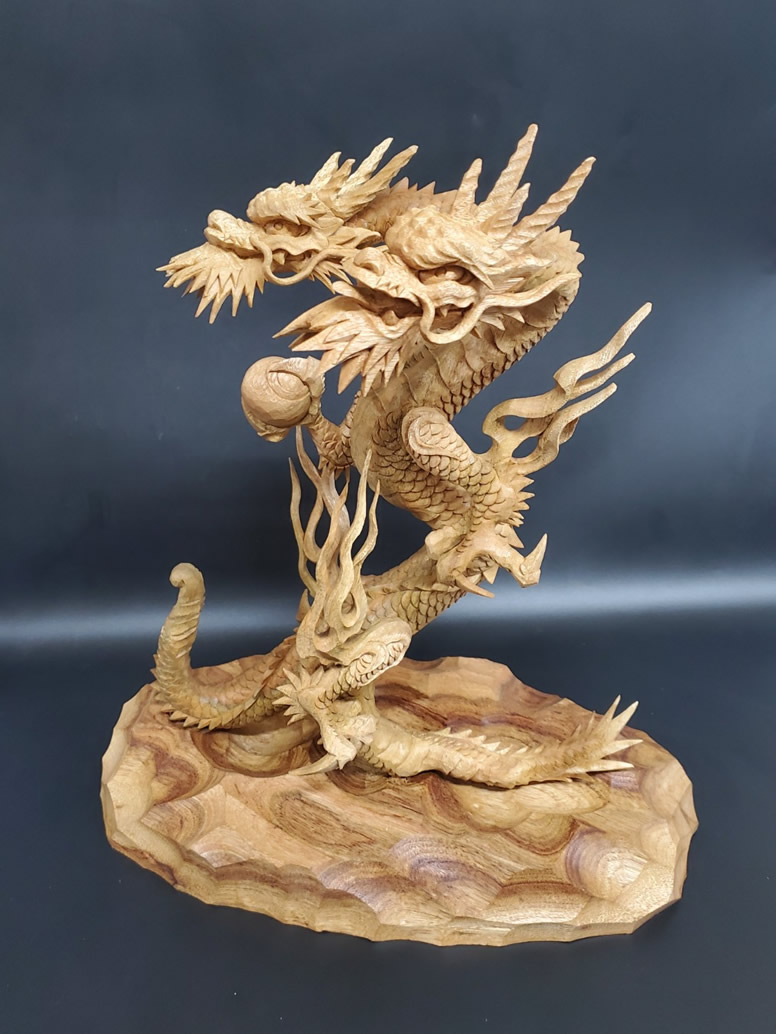 龍の彫り物 | 木彫りの作品ギャラリー | 木彫り工房貴 | 木彫り入門