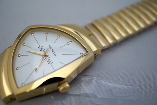 ハミルトン ベンチュラ 純正 蛇腹ベルト 17㎜ ゴールド 腕時計 伸縮