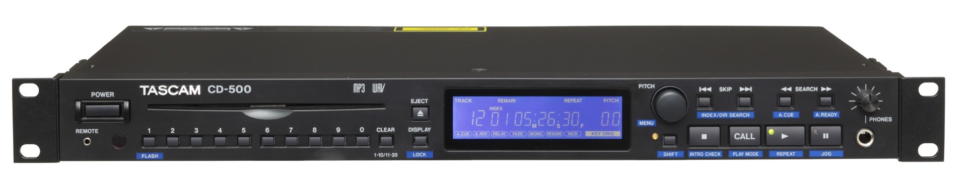 CD-500 | Single-rackspace CD Player | TASCAM - United States