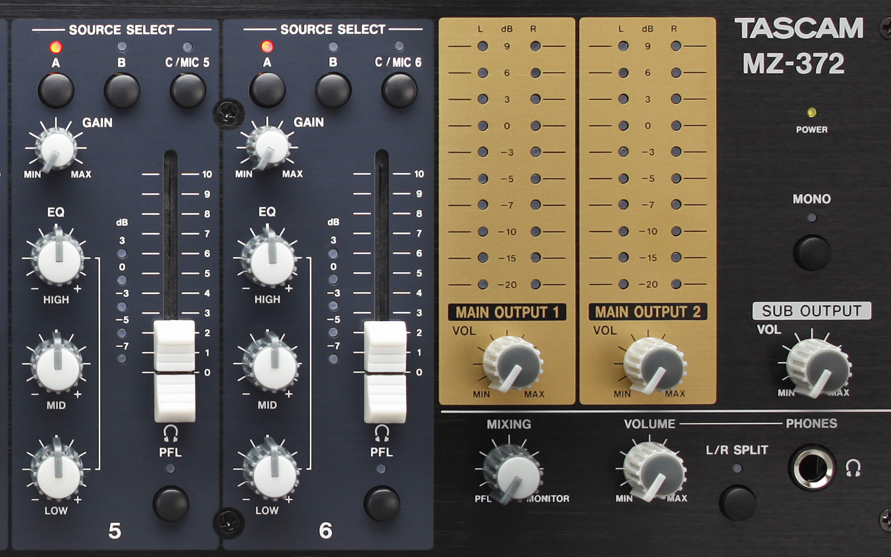 MZ-372 | 7-Channel Rackmount Multi-zone Mixer | TASCAM - United States