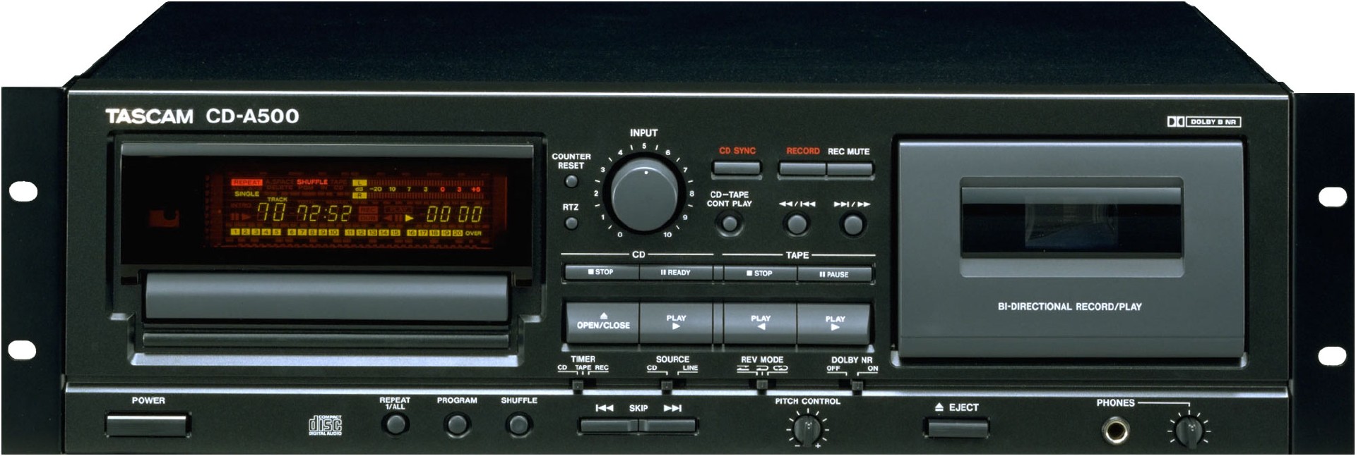 CD-A500 | 業務用CDプレーヤー/カセットデッキ | TASCAM(日本)
