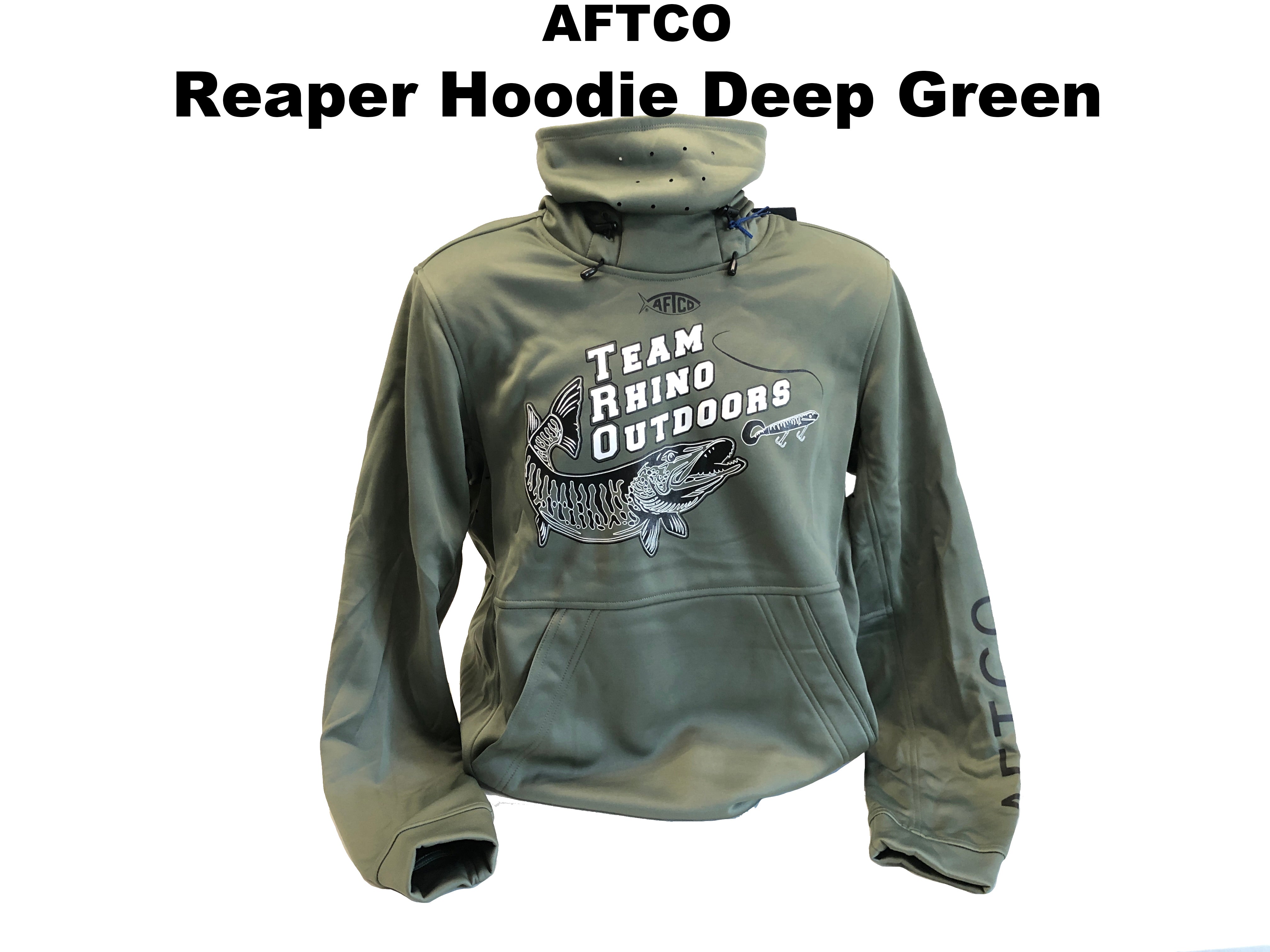 AFTCO - Reaper Hoodie Deep Green 2 Color Logo – Team Rhino
