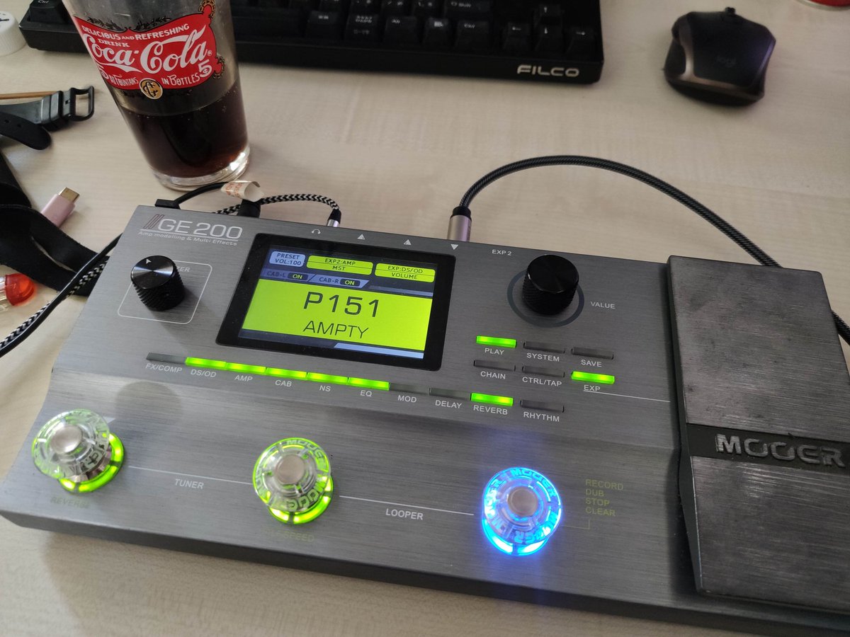MOOER GE200(Version 2.0.3)今更レビュー。マルチエフェクターの観念が
