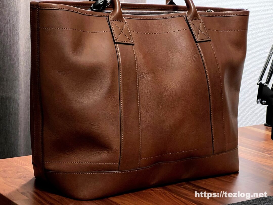 土屋鞄 ビークル ラージストックトート。ヴィンテージワックスレザーが