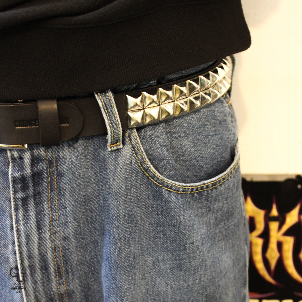 ピラミッド スタッズベルト ダブル ニッケル 2連 16mm – GARAGE