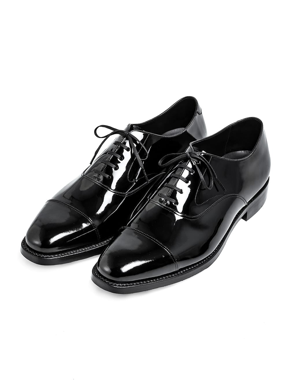 sf.0001AW25-black パテントレザーダービーシューズ The Black-and