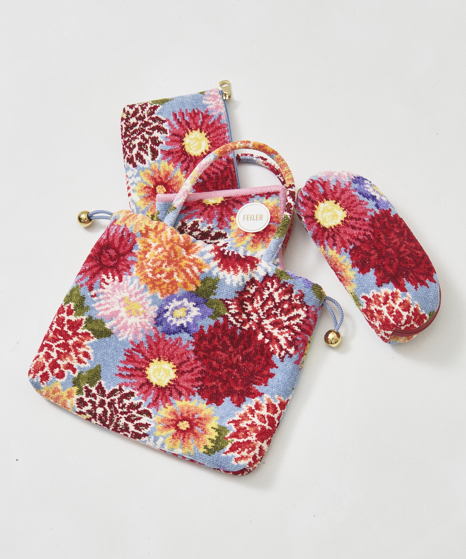 FEILER×KEITAMARUYAMA DAHLIA Drawstring Bag｜FEILER（フェイラー