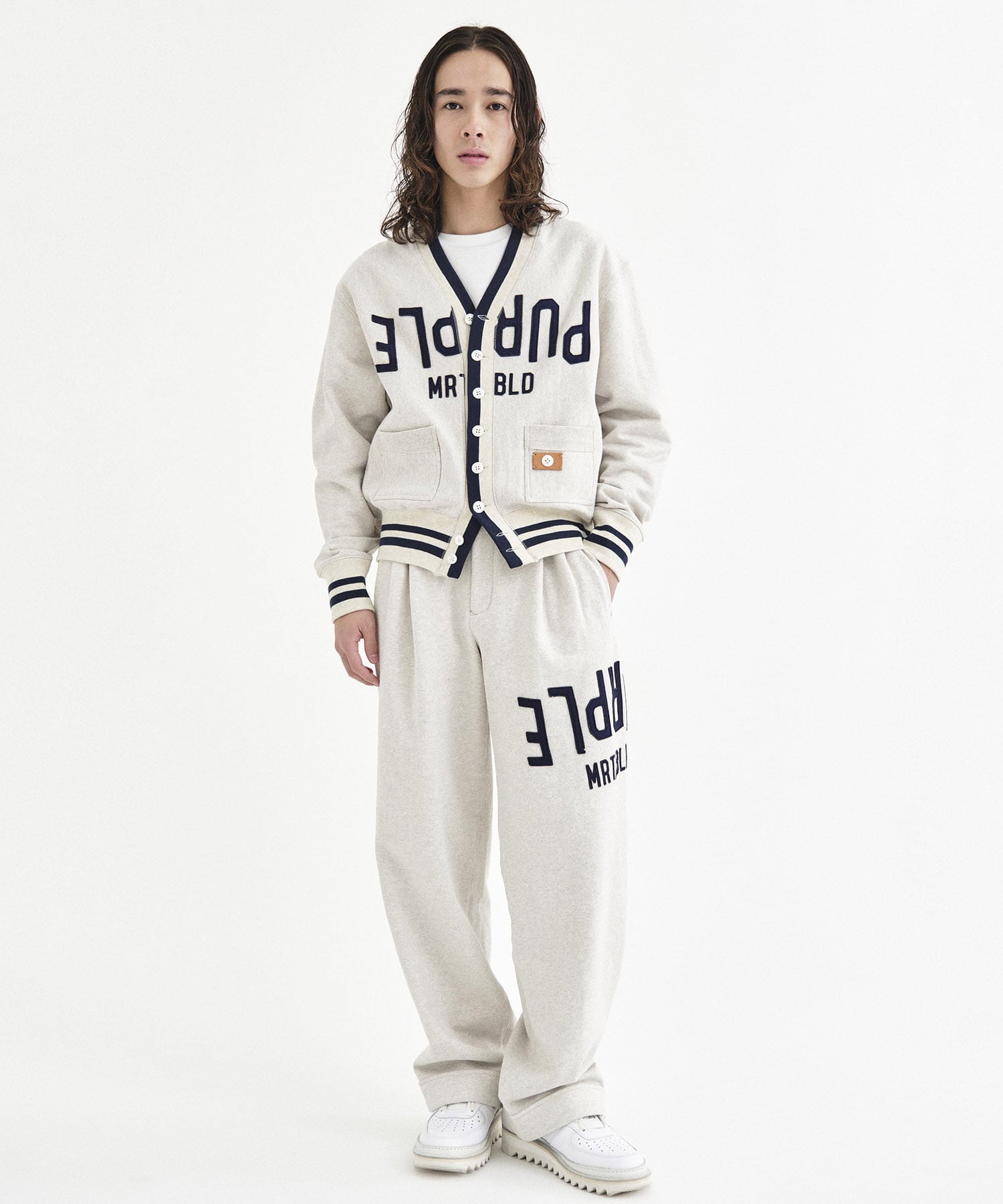 EX.Sweat cardigan 逆PURPLE ｜ KHOKI