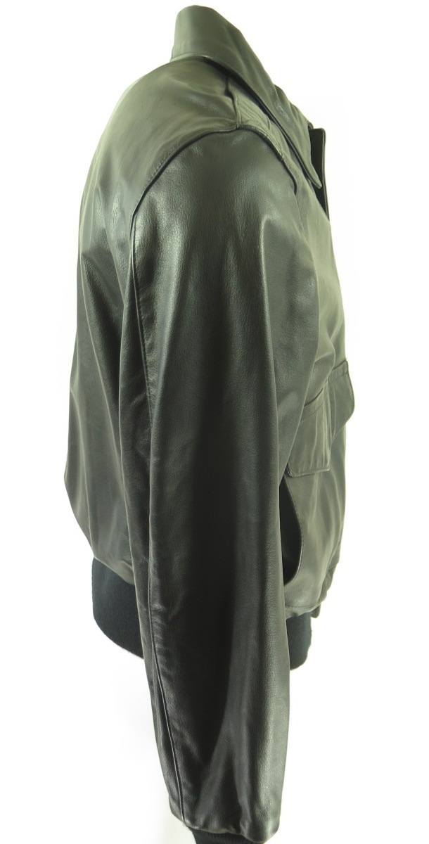 Vintage 90s Type A-2 Flight Leather Jacket 42 or Large Deadstock