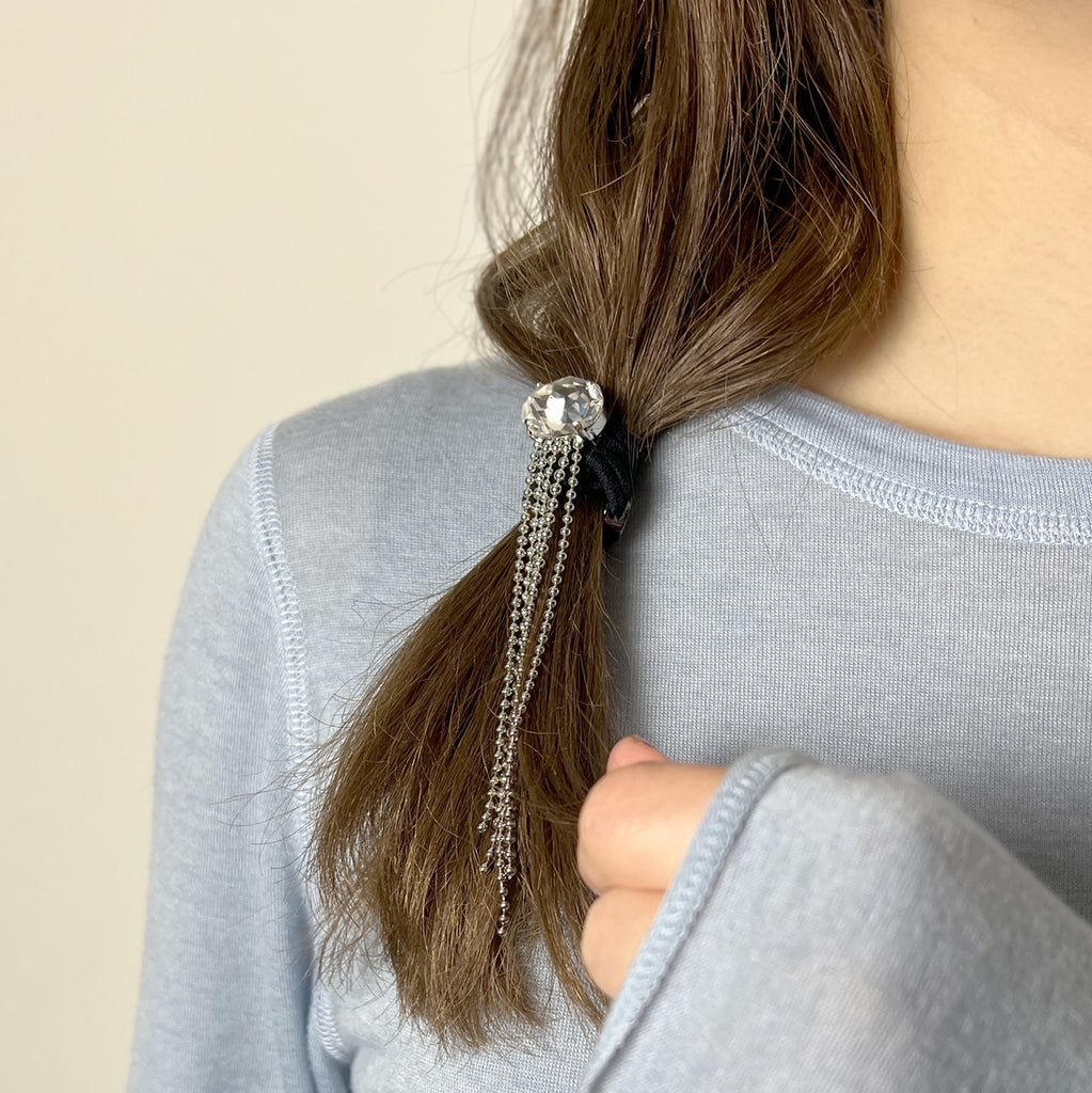 クリスタル ボール アンド チェーン ポニー | THE HAIR BAR TOKYO