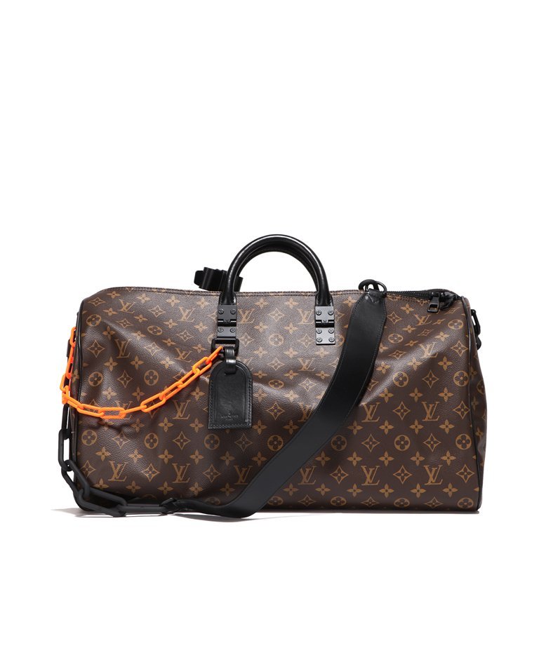 LV トラベルバッグ 50 マットブラック オレンジチェーン - ルイ