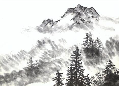 水墨画 風景イラスト｜無料イラスト・フリー素材なら「イラストAC」