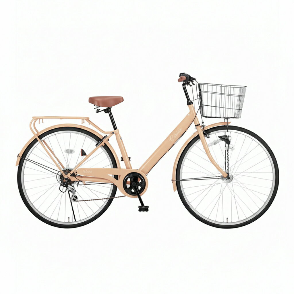 楽天市場】自転車 27インチ シティサイクル（カラーベージュ）（自転車