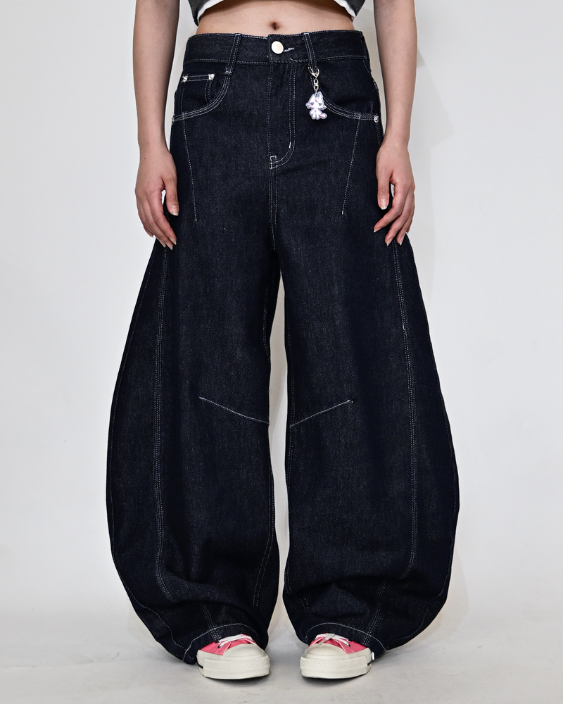 10日以内お届け】ステッチバルーンインディゴデニム L2083