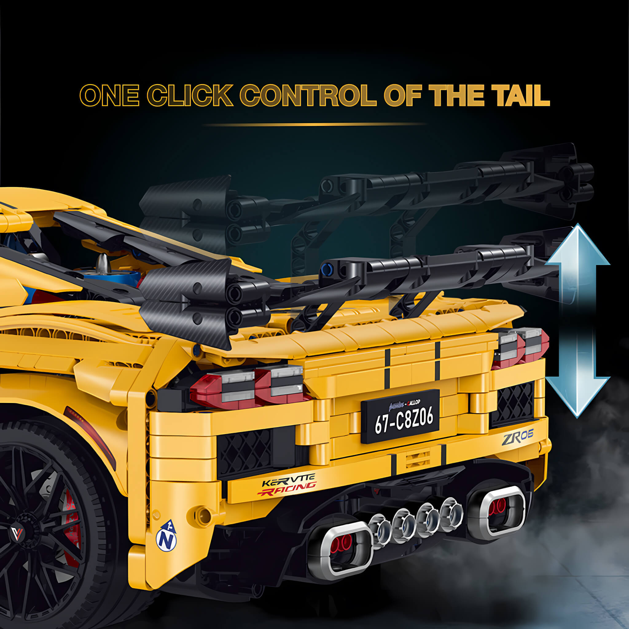 Tongshengju Technic Kervtte C8 (3788PCS) Sports Car Building