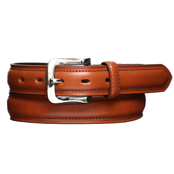 東京ヒマワリ / 池之端銀革店 UKブライドルレザー フェザーベルト 28mm