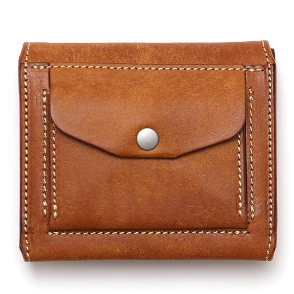 東京ヒマワリ / 池之端銀革店 プエブロ スリムウォレット キャメル