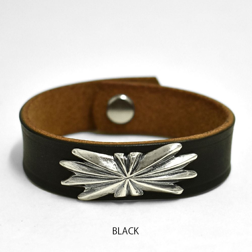ラリースミス (LARRY SMITH) LEATHER BRACELET （BUTTERFLY SHELL