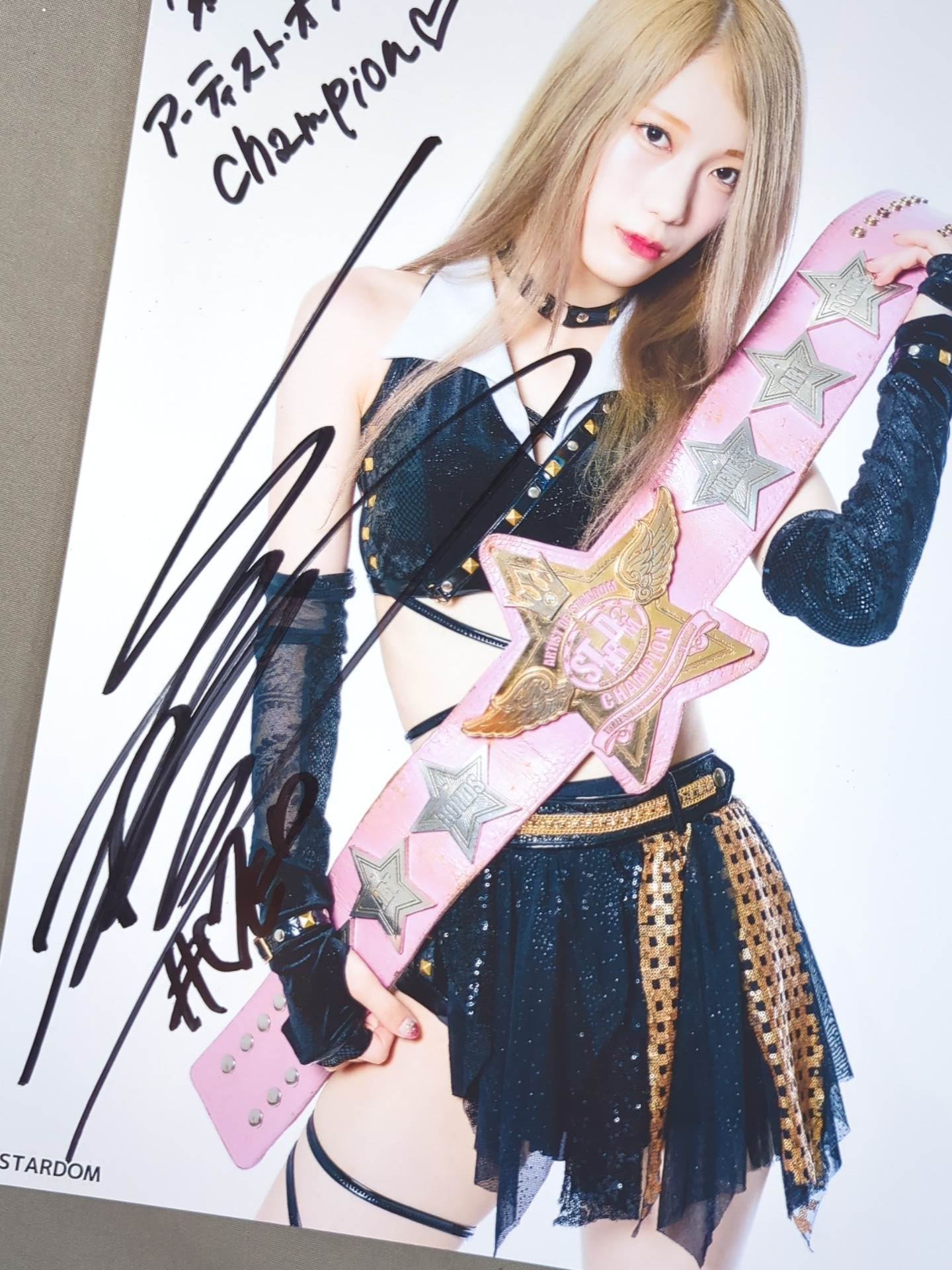 STARDOM 鹿島沙希 直筆サイン入りアクリルパネル STARDOM 鹿島沙希