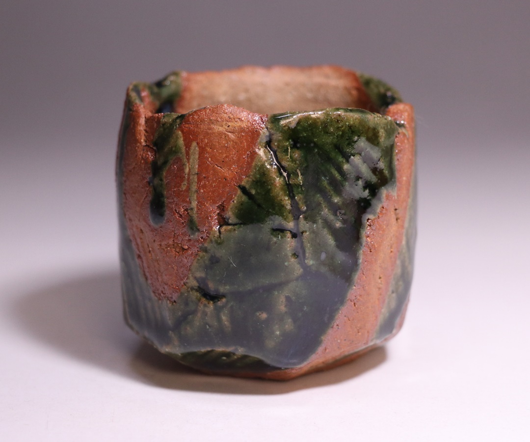 竹中健次 作 「備前織部ぐい呑」 ～備前焼専門卸小売店 川口陶楽苑～