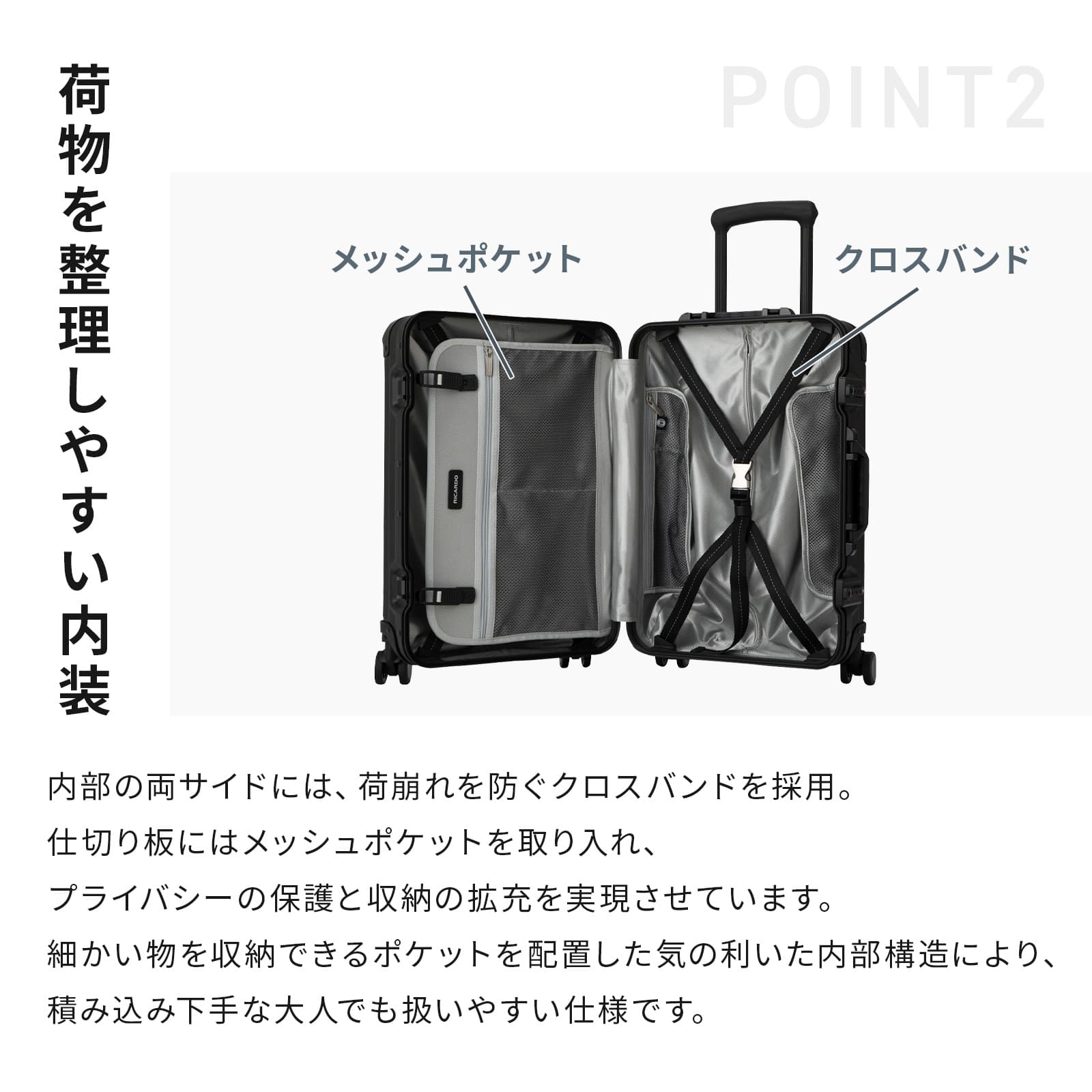 楽天市場】正規品 リカルド RICARDO スーツケース Mサイズ キャリー