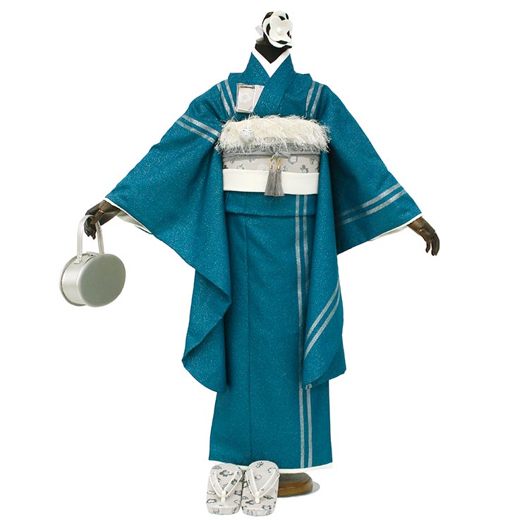 楽天市場】【レンタル】七五三 7歳 女の子 きもの ターコイズ ライン