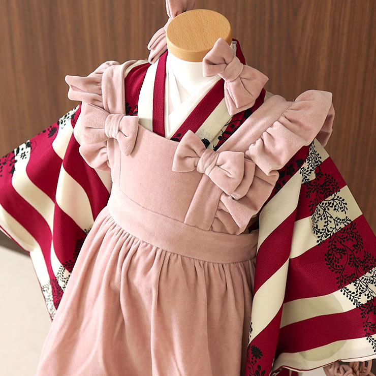 楽天市場】【レンタル】七五三 3歳 女の子 被布 エプロン 着物