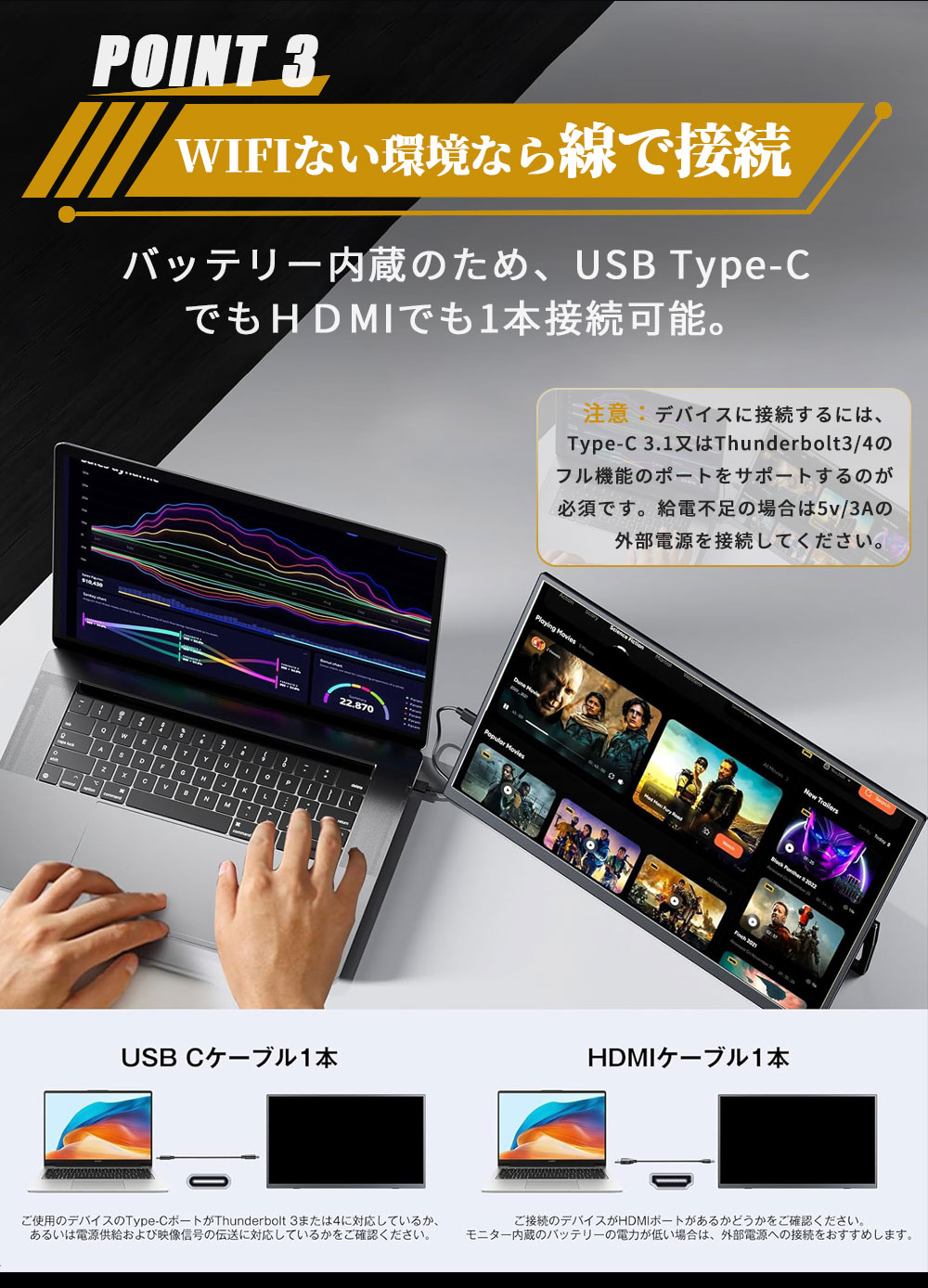 楽天市場】【業界初の無線モニター】 ワイヤレス モバイルモニター