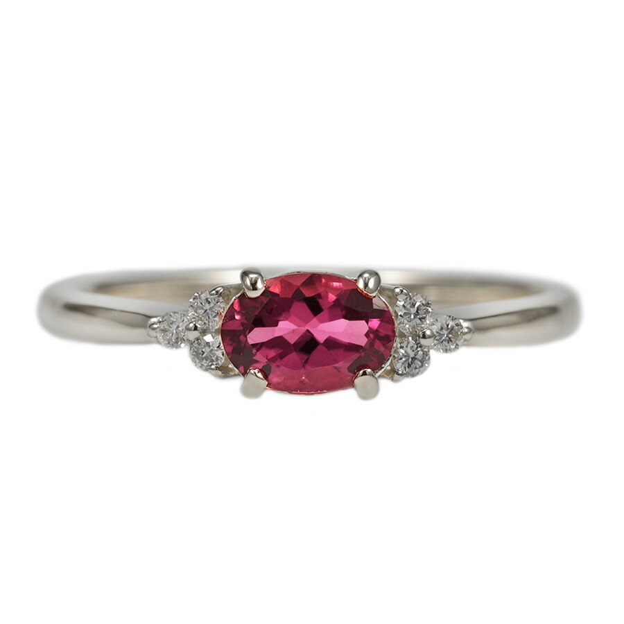 楽天市場】ピンクトルマリン ダイヤモンド リング 0.3カラット 18金