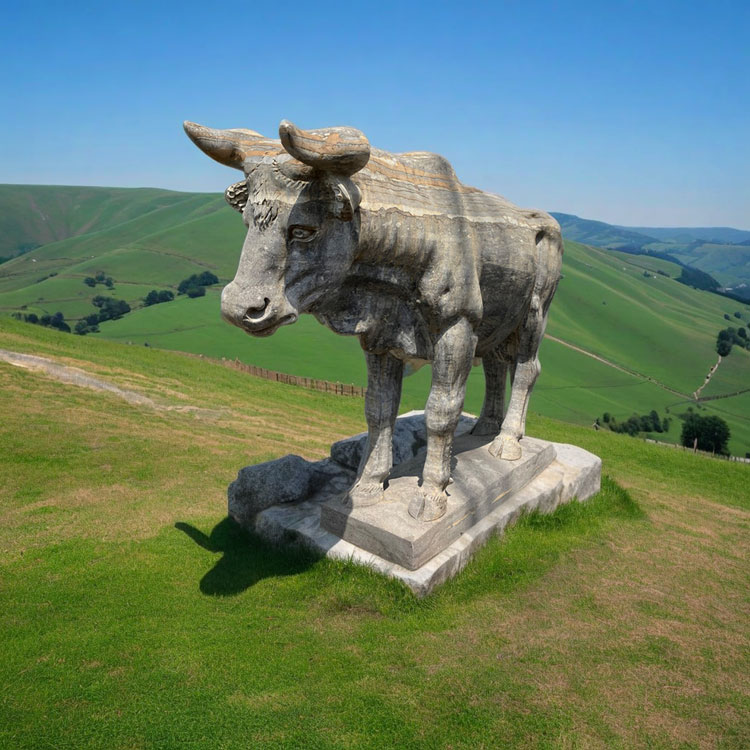 楽天市場】一点もの 店舗展示品 黒石 彫刻 牛 ウシ うし H75cm W110cm
