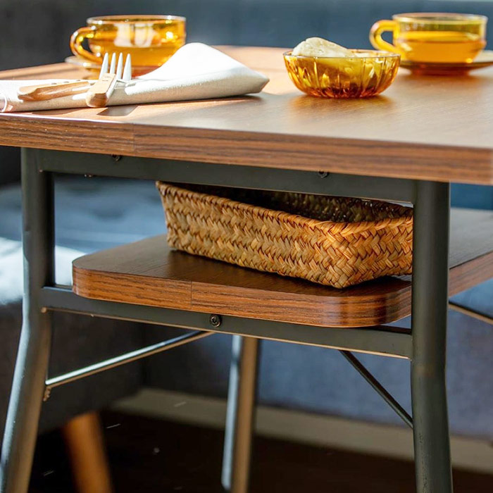 楽天市場】[レビュー特典]棚付き 正方形 ダイニングテーブル 幅65cm