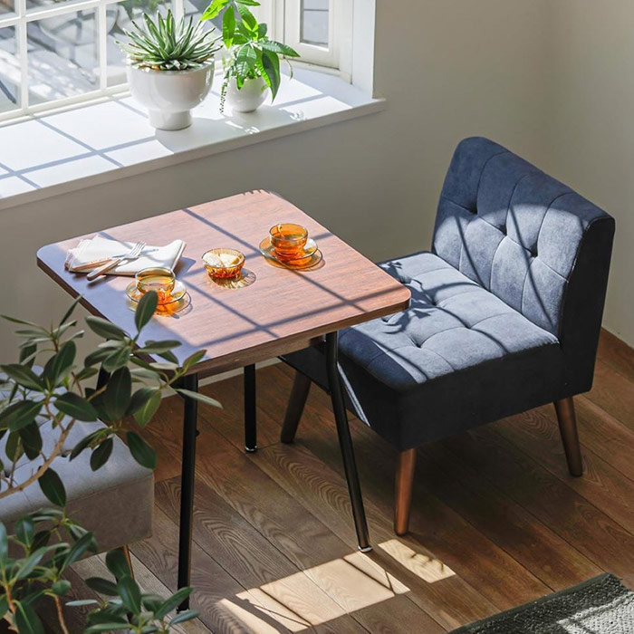 楽天市場】[レビュー特典]棚付き 正方形 ダイニングテーブル 幅65cm