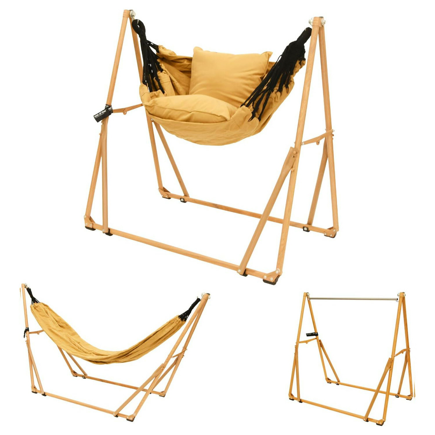 楽天市場】ハンモック 自立式 3WAY マルチ revir of river 6点セット