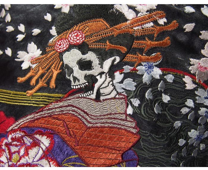 楽天市場】satori[さとり] 般若と髑髏花魁 刺繍 リバーシブル 和柄