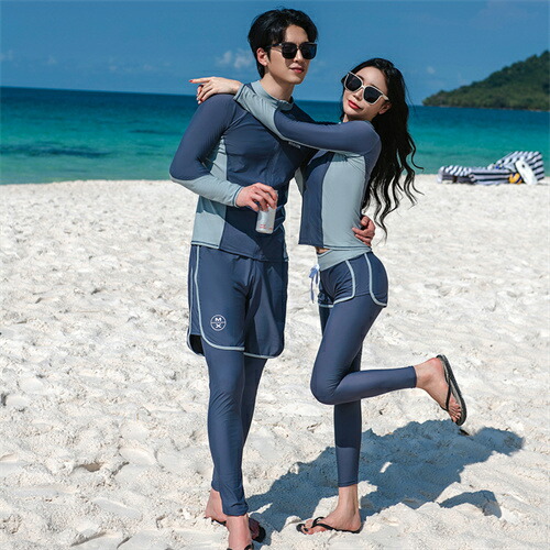 楽天市場】ラッシュガード ペア カップル 長袖 ペアルック 水着