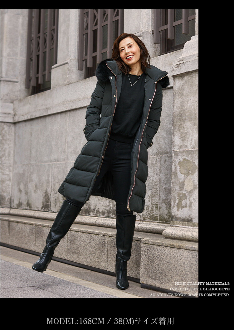 楽天市場】ダウンコート レディース ロング ファー フォックスファー