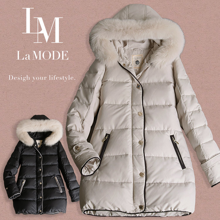 楽天市場】ダウンジャケット ダウンコート ファーコート レディース