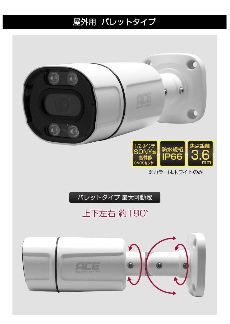 楽天市場】防犯カメラ AHD カメラ単品【200万画素 高画質】【AHD対応