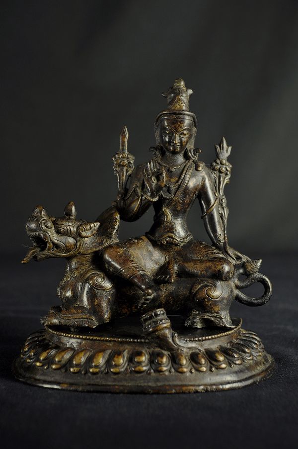 楽天市場】獅子吼観音 黄銅製彫金仕上げ : 仏像仏画チベット美術卸の天竺堂