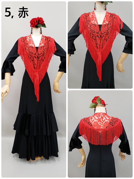 楽天市場】フラメンコ衣装 フレコ付きシ−ジョ 全7色 首がすっきり
