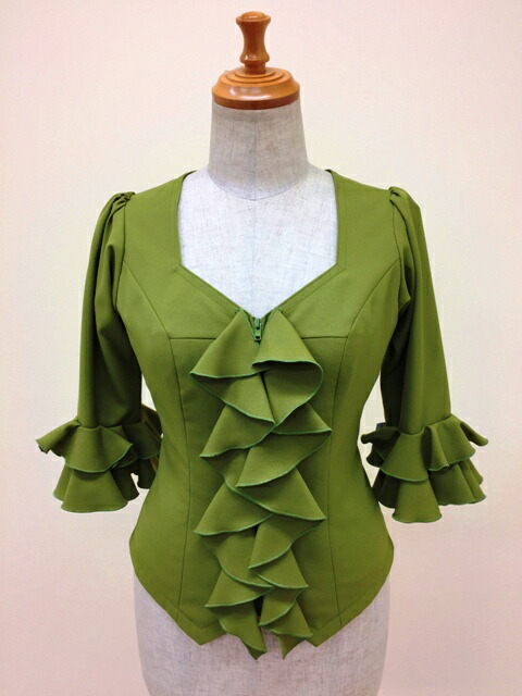 楽天市場】フラメンコ衣装 ブラウス 抹茶ブラウス 全20色 オリーブ