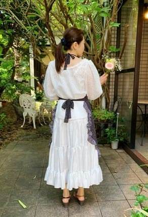 楽天市場】フラメンコ フラメンコ衣装 エプロンフリル ロング ドレス